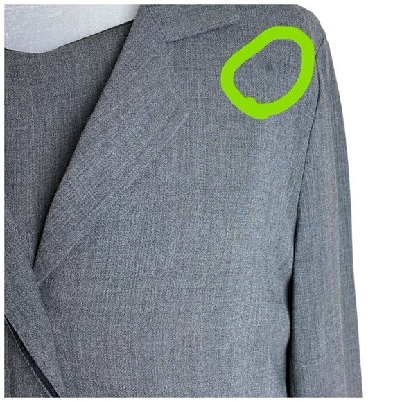 VINTAGE YEOHLEE New York Dress and Jacket Set 2-PC Wool-Blend Gray Womens Sz 10 - Picture 7 of 8